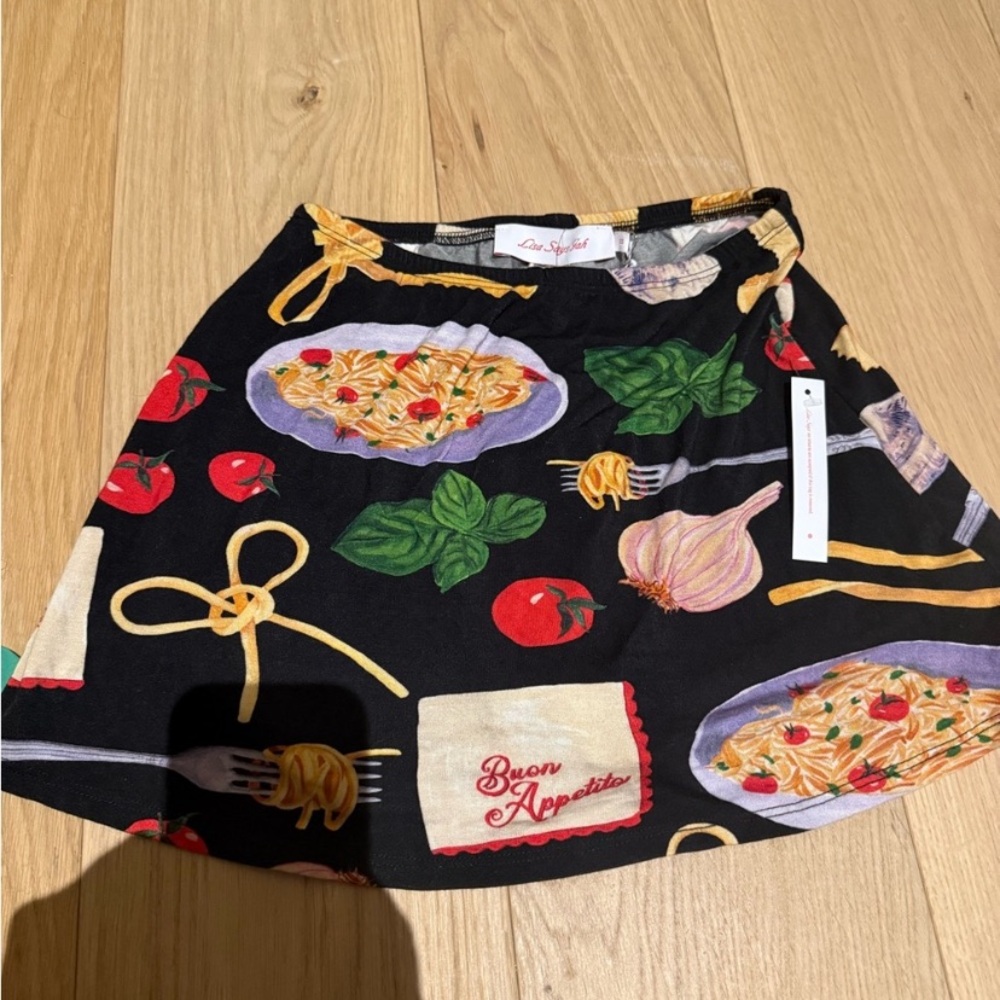 Lisa Says Gah Skort Darcy Pasta Buon Appetito Print size small